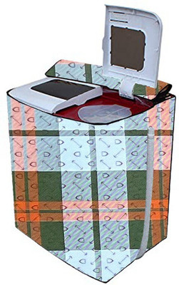 SAVEIT Semi-Automatic Washing Machine  Cover(Width: 61 cm, Green, Orange)