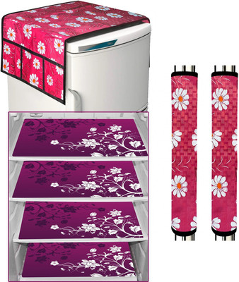 LooMantha Refrigerator  Cover(Width: 55 cm, Maroon)