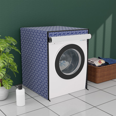 KUBER INDUSTRIES Front Loading Washing Machine  Cover(Width: 60 cm, Blue, White)