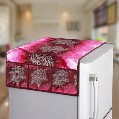 E-Retailer Refrigerator  Cover(Width: 53 cm, Pink)