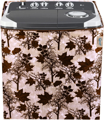 Groki Semi-Automatic Washing Machine  Cover(Width: 54 cm, Brown)