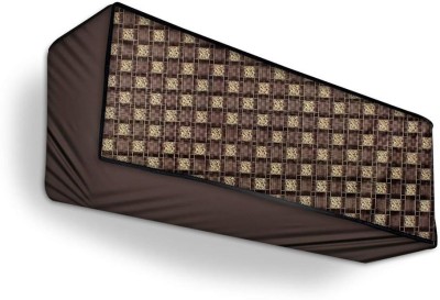 Shiva Creation Air Conditioner  Cover(Width: 117 cm, Brown Check)