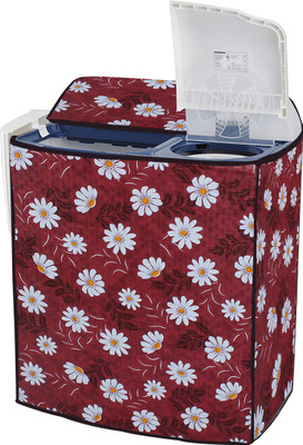 Star Weaves Semi-Automatic Washing Machine  Cover(Width: 84 cm, Red, White)