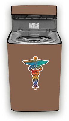 Hizing Top Loading Washing Machine  Cover(Width: 43 cm, Beige, Blue)