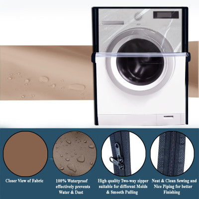 JM Homefurnishings Front Loading Washing Machine  Cover(Width: 72 cm, Beige)