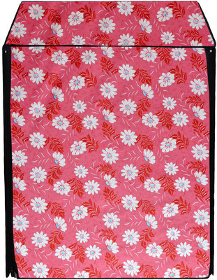 AAVYA UNIQUE FASHION Front Loading Washing Machine  Cover(Width: 61 cm, White, Pink)