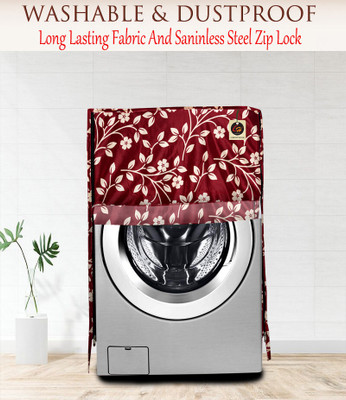 Comfort House Front Loading Washing Machine  Cover(Width: 58 cm, Maroon, White)