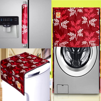 Kanushi Industries Front Loading Washing Machine  Cover(Width: 58.42 cm, Maroon)