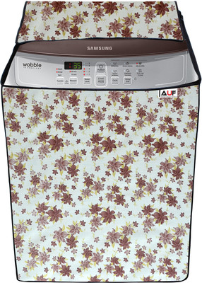 AAVYA UNIQUE FASHION Top Loading Washing Machine  Cover(Width: 63.7 cm, White,Brown)