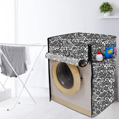 PrimeCover Front Loading Washing Machine  Cover(Width: 63 cm, Black)
