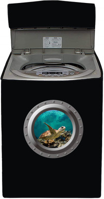 SIMSSOLUTIONS Top Loading Washing Machine  Cover(Width: 54.7 cm, Black)