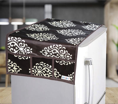 Flipkart SmartBuy Refrigerator  Cover(Width: 64 cm, Brown, Cream)