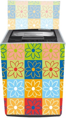 Mogne Fab Top Loading Washing Machine  Cover(Width: 60 cm, Multi Flower)