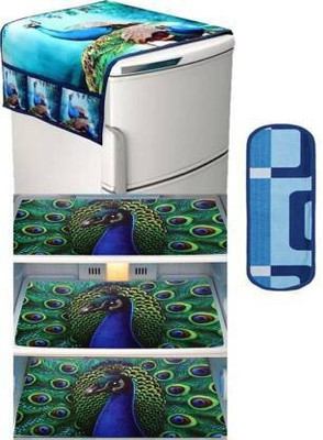 Crafteal Refrigerator  Cover(Width: 55 cm, Multicolor)