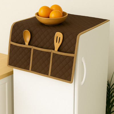 VP Creation Refrigerator  Cover(Width: 52.5 cm, COFFEE)