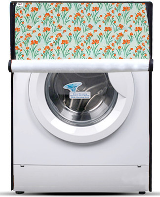 AAVYA UNIQUE FASHION Front Loading Washing Machine  Cover(Width: 62 cm, Orange, Green)
