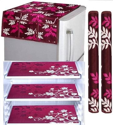 Rudrakshdecors Refrigerator  Cover(Width: 39 cm, Purple)