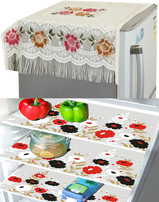 Crosmo Refrigerator  Cover(Width: 53 cm, Multicolor)