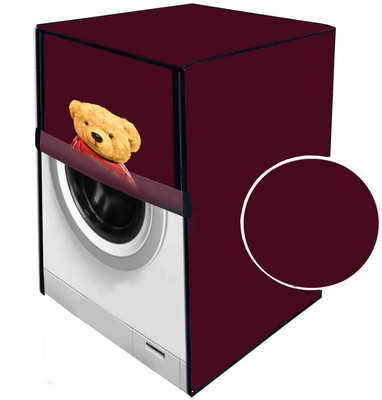 JM Homefurnishings Front Loading Washing Machine  Cover(Width: 52 cm, Maroon)