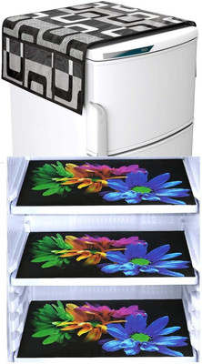 RichBox Refrigerator  Cover(Width: 54 cm, Black)
