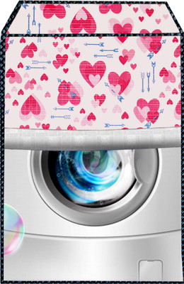Archistylo Front Loading Washing Machine  Cover(Width: 68 cm, Pinkish, Red)