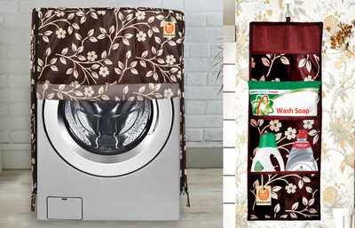 Kanushi Industries Front Loading Washing Machine  Cover(Width: 58 cm, Cream, Brown)