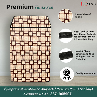 Hizing Top Loading Washing Machine  Cover(Width: 61 cm, Beige)