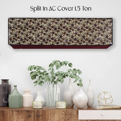 Glassiano Air Conditioner  Cover(Width: 109.22 cm, Maroon::Green)
