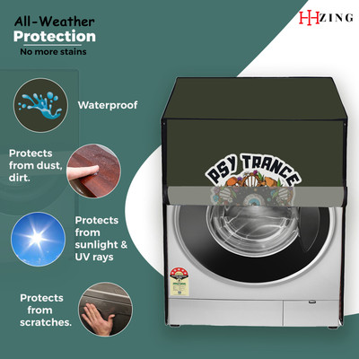Hizing Front Loading Washing Machine  Cover(Width: 69 cm, Green, Multicolor)