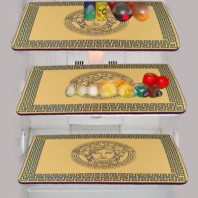 CASA FURNISHING Rectangular Pack of 6 Table Placemat(Gold, PVC)