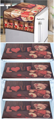 RichBox Refrigerator  Cover(Width: 54 cm, Brown)