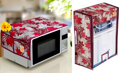 Kanushi Industries Microwave Oven  Cover(Width: 86 cm, Maroon, White)