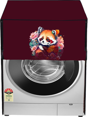 Delideal Front Loading Washing Machine  Cover(Width: 53 cm, Maroon)