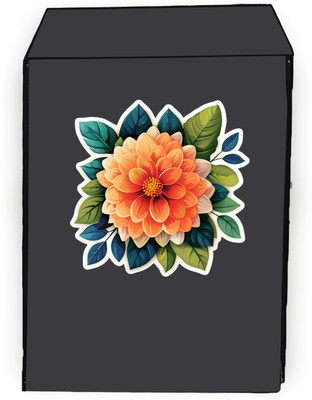 Amodori Front Loading Washing Machine  Cover(Width: 61 cm, Grey, Orange)