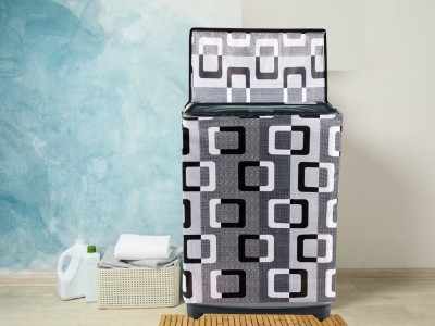 REVEXO Top Loading Washing Machine  Cover(Width: 55 cm, Black, White)
