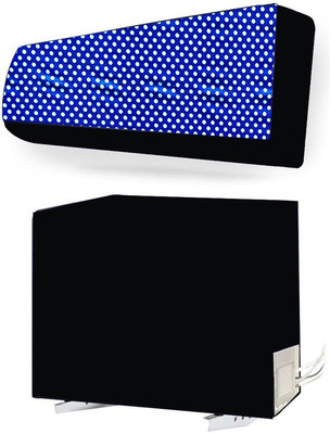 Delideal Air Conditioner  Cover(Width: 46 cm, Blue, White)