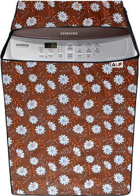 AAVYA UNIQUE FASHION Top Loading Washing Machine  Cover(Width: 63.7 cm, Brown,White)
