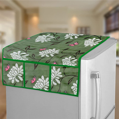 E-Retailer Refrigerator  Cover(Width: 53 cm, Green)