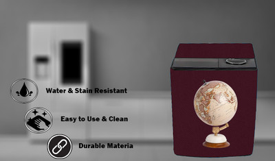 Delideal Semi-Automatic Washing Machine  Cover(Width: 82 cm, Maroon)