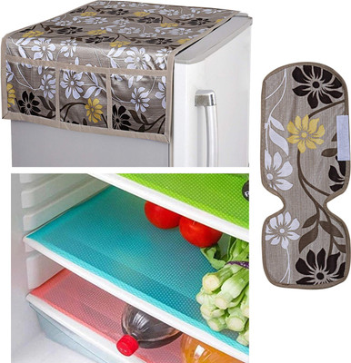 KUBER INDUSTRIES Fridge Mat(Width: 46 cm, Gold)