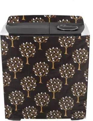 Decoreio Semi-Automatic Washing Machine  Cover(Width: 77 cm, Tree-Brown)