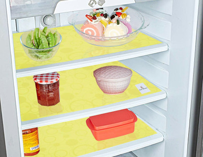 KUBER INDUSTRIES Fridge Mat(Width: 48 cm, Yellow)