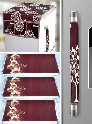 Crosmo Refrigerator  Cover(Width: 64 cm, Brown)