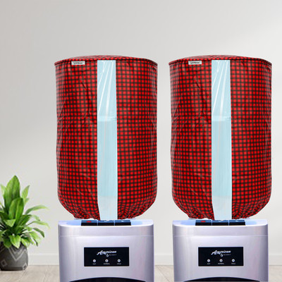E-Retailer Water Dispenser  Cover(Width: 28 cm, 20L) With Elastic Closure And Water Level Indication, Pack of 2Pc (Red Check)