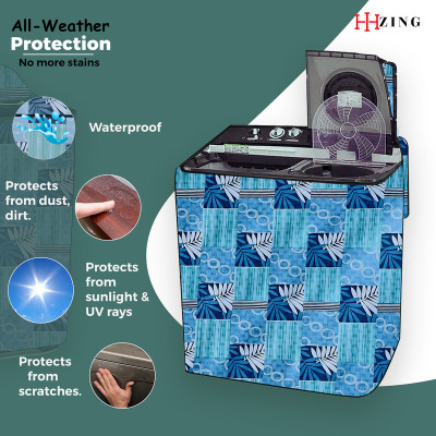 Hizing Semi-Automatic Washing Machine  Cover(Width: 91 cm, Blue)