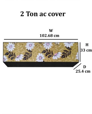 AAVYA UNIQUE FASHION Air Conditioner  Cover(Width: 102.68 cm, Black,Gold)