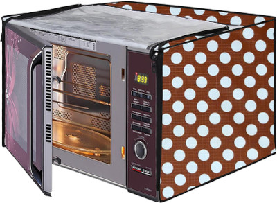 Viraz Microwave Oven  Cover(Width: 53.9 cm, Brown,White)