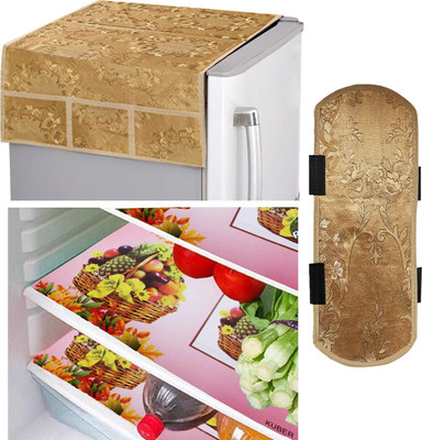 KUBER INDUSTRIES Fridge Mat(Width: 46 cm, Gold)