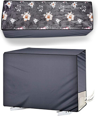 MW PRINTS Air Conditioner  Cover(Width: 111.76 cm, Grey)