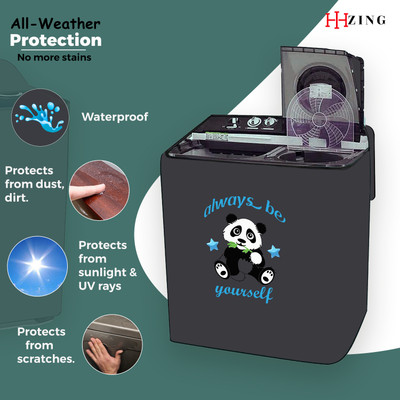 Hizing Semi-Automatic Washing Machine  Cover(Width: 81 cm, Grey)